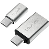 LogiLink usb-c Adapter-Set, 2-teilig, silber