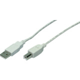 LogiLink usb 2.0 Kabel, usb-a - usb-b Stecker, 3,0 m, grau