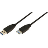 LogiLink usb 3.0 Verlängerungskabel, schwarz, 2,0 m