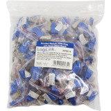 LogiLink rj45 Stecker, Kat.5e, mit Knickschutztülle, blau