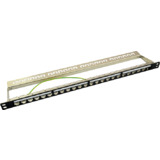 LogiLink patch Panel Kat.6A, 24 Port, schwarz (RAL 9005)