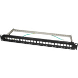 LogiLink 19" keystone Patch Panel, geschirmt, schwarz