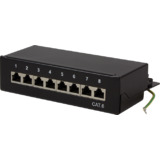 LogiLink desktop Patch panel Kat.6,geschirmt, 8 Port,schwarz