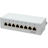 LogiLink desktop Patch panel Kat. 6A, 8-Ports, lichtgrau