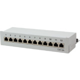 LogiLink desktop Patch panel Kat. 6A, 12-Ports, lichtgrau