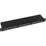 LogiLink 19" patch Panel Kat.6 EconLine, 24 Ports, schwarz