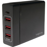 LogiLink USB-Tisch-Ladegert, 4-Port, 60 Watt, schwarz
