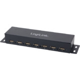 LogiLink usb 2.0 hub fr Wandmontage, 7 Port, Metallgehuse