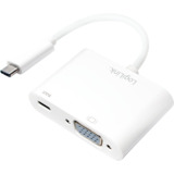 LogiLink usb-c - vga Ladeadapter, wei