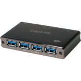 LogiLink usb 3.0 hub mit Netzteil, 4 Port, Aluminiumgehuse