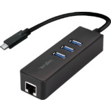 LogiLink usb 3.0 auf Gigabit Adapter, 3-Port usb Hub,schwarz