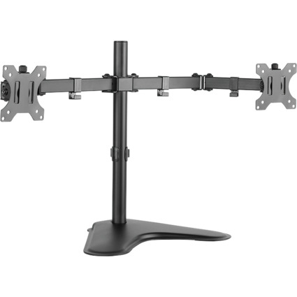LogiLink Doppel-Monitorarm mit Standfuß, Armlänge: 460 mm