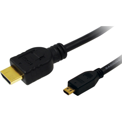 LogiLink HDMI Kabel, A-Stecker - D-Stecker Micro, 1,0 m