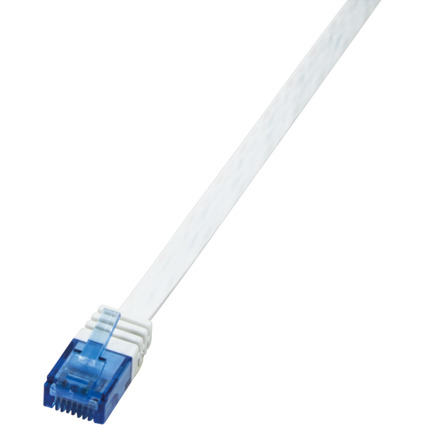 LogiLink U/UTP Flach-Patchkabel, Kat. 5e, 20,0 m, weiß