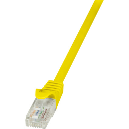 LogiLink Patchkabel, Kat. 5e, U/UTP, 0,25 m, gelb