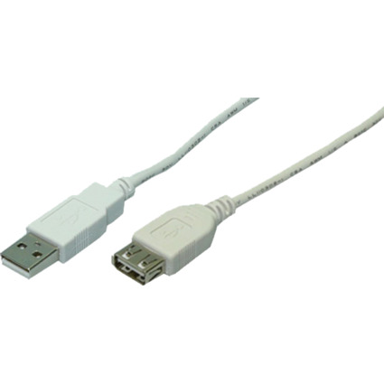LogiLink USB 2.0 Verlngerungskabel, grau, 5,0 m