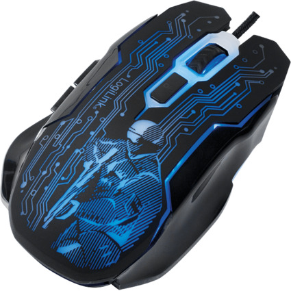 LogiLink Optische Gaming Maus, kabelgebunden, schwarz