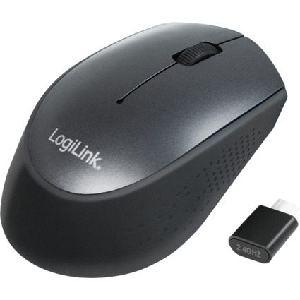 LogiLink Funk Maus USB-C, kabellos, schwarz