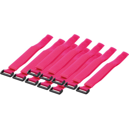 LogiLink Klett-Kabelbinder, 500 x 20 mm, pink