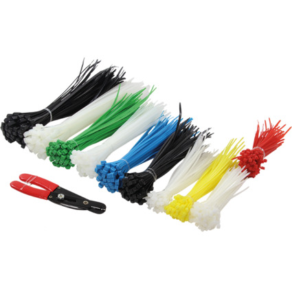 LogiLink Kabelbinder-Set, sortiert, Nylon, Inhalt: 600 Stück