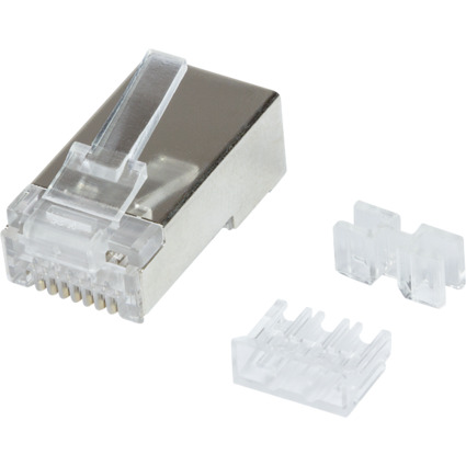 LogiLink Modularer RJ45-Steckverbinder Kat.6A, geschirmt