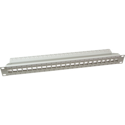 LogiLink 19" Keystone Patch Panel, ungeschirmt, lichtgrau