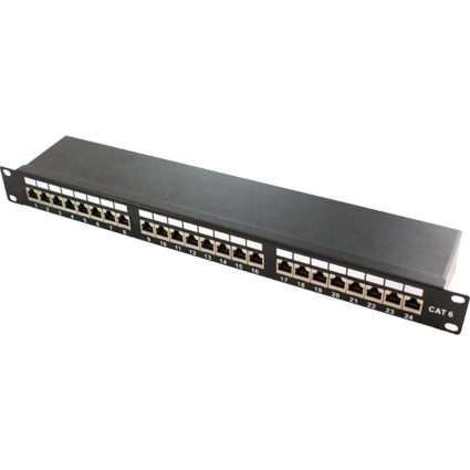 LogiLink 19" Patch Panel Kat. 6, geschirmt, 24 Port, 1 HE