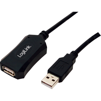 LogiLink USB 2.0 Aktives Verlängerungskabel, 5,0 m