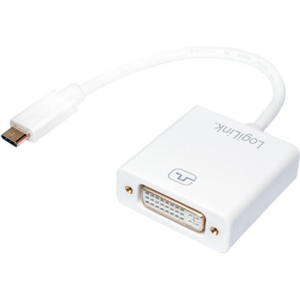 LogiLink USB-C - DVI Adapterkabel, wei