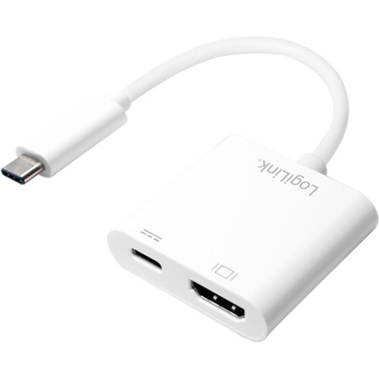 LogiLink USB-C - HDMI Ladeadapter, wei