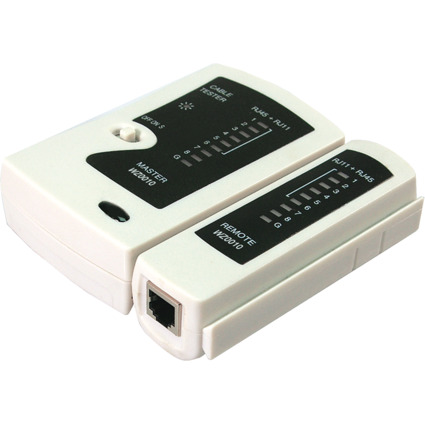 LogiLink Kabeltester RJ11, RJ12, RJ45 mit Remote Einheit