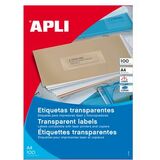 APLI wetterfeste Etiketten, 48,5 x 25,4 mm, transparent