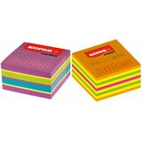 Kores haftnotizen Würfel, 50 x 50 mm, neonfarben, 5-farbig