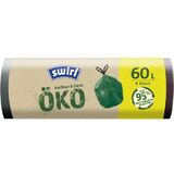 swirl Öko-Mülleimerbeutel, mit Zugband, grün, 60 Liter
