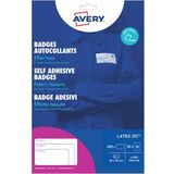 AVERY badges autocollants, 63,5 x 29,6 mm, blanc