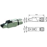 Telegärtner rj45-steckverbinder MFP8 ie Kat.6A (tief) T568A