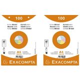 Wei/ß, Menge: 4 Packungen wei/ß 100 St/ück Herlitz 1150507 Karteikarte A5