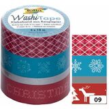 folia deko-klebeband Washi-Tape weihnachten RETRO, 4er Set