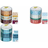 folia deko-klebeband Washi-Tape hotfoil Eisblau, 4er Set