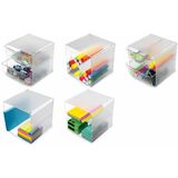 deflecto organisationsbox Cube, 1 Fach, glasklar