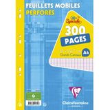 Clairefontaine feuillets mobiles perfors, A4, seys