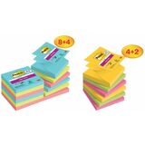 Post-it haftnotizen Super sticky Z-Notes, 76 x 76 mm, 4+2