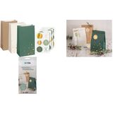 HEYDA Adventskalender-Set, Papiertten, 3-farbig, klein