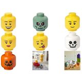 LEGO mini-aufbewahrungskopf STORAGE head GREEN SKELETON