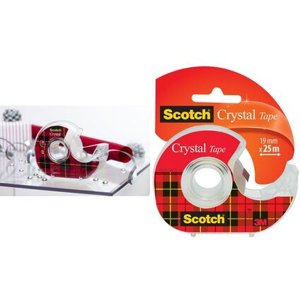 Scotch Klebefilm Crystal Clear 600, inkl. Handabroller