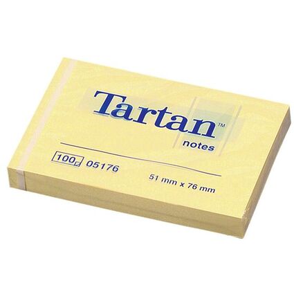 Tartan Notes Haftnotizen, 38 x 51 mm, hellgelb,