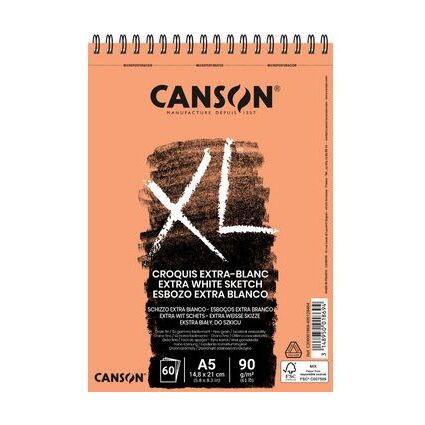 CANSON Skizzen- und Studienblock "XL EXTRA WHITE", DIN A3