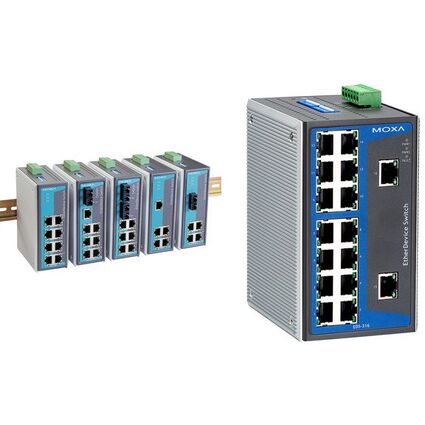 MOXA Unmanaged Industrial Ethernet Switch, 5 x RJ45 Ports,