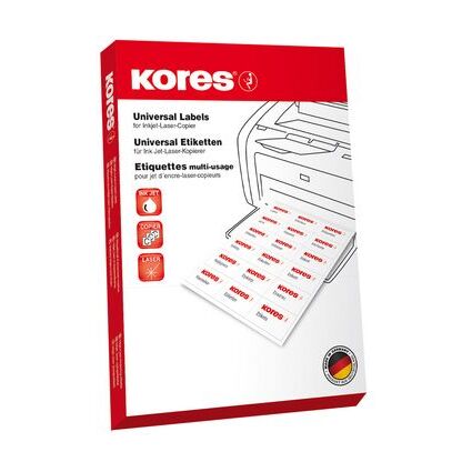 Kores CD/DVD-Etiketten, Durchmesser: 117 mm, weiß