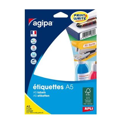 agipa Universal-Etiketten, 24 x 24 mm, wei